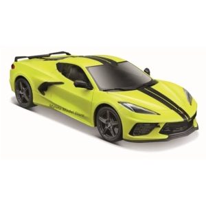 Corvette C8 1:24 Sarı Metal Maket Araba Birebir Orjinal