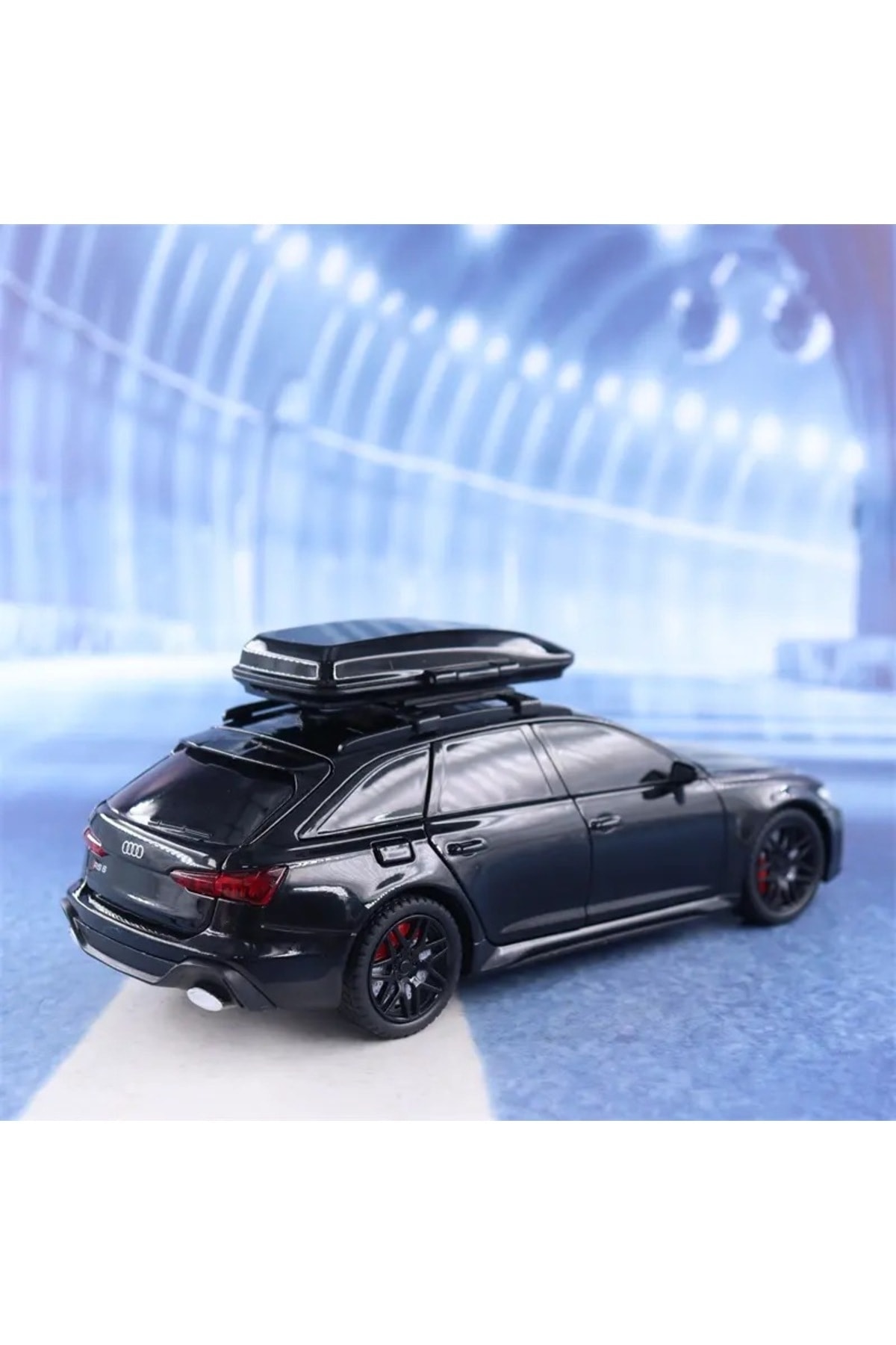 AUDİ RS6 1:24 METAL MAKET ARABA SİYAH BİREBİR WAGON - Görsel 2