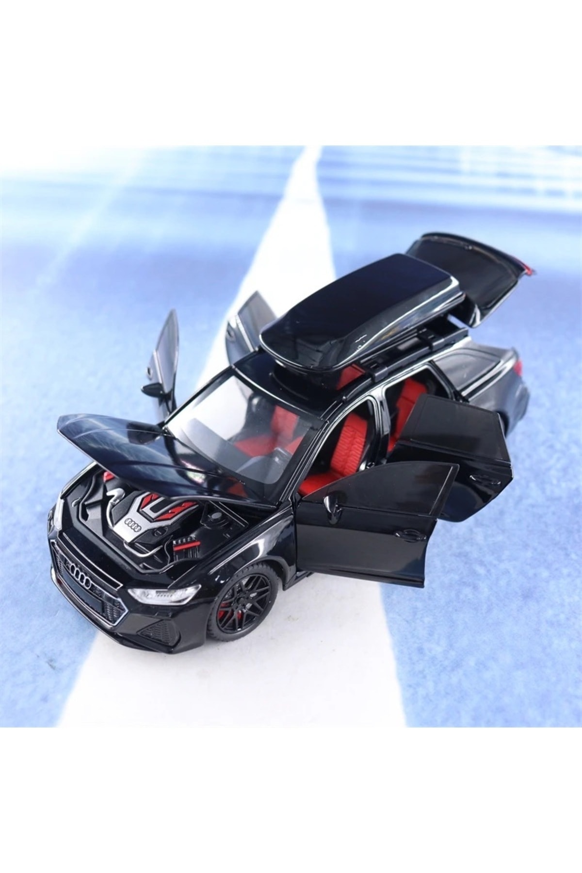 AUDİ RS6 1:24 METAL MAKET ARABA SİYAH BİREBİR WAGON - Görsel 4